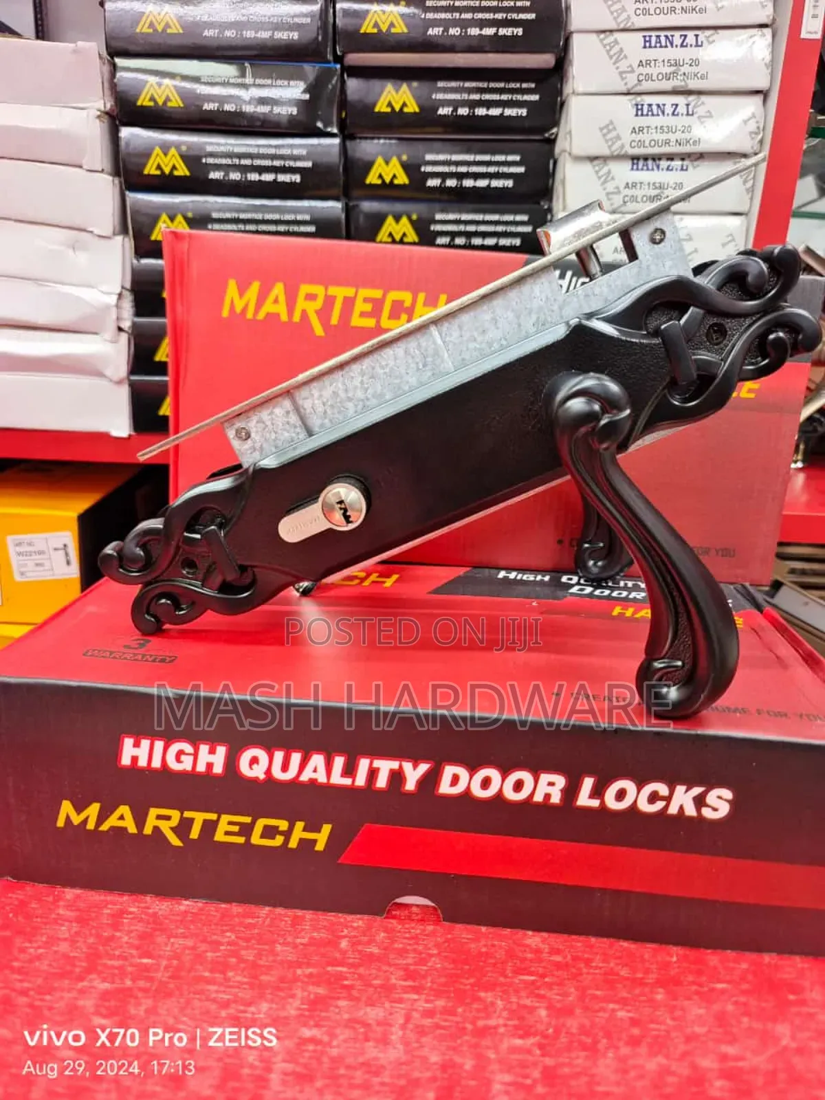 Matt Black Martech Door Lock