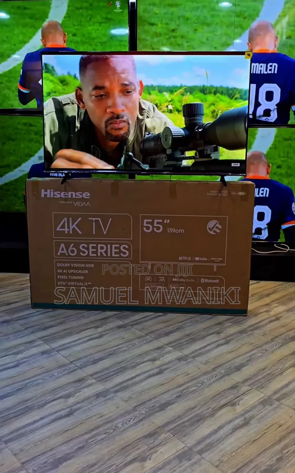 Hisense 55" Smart Tv Uhd Frameless Design Netflix,Youtube