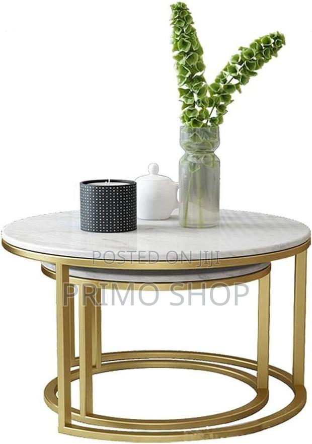 Round Marble Coffee Table -2pcs - thumbnail 7