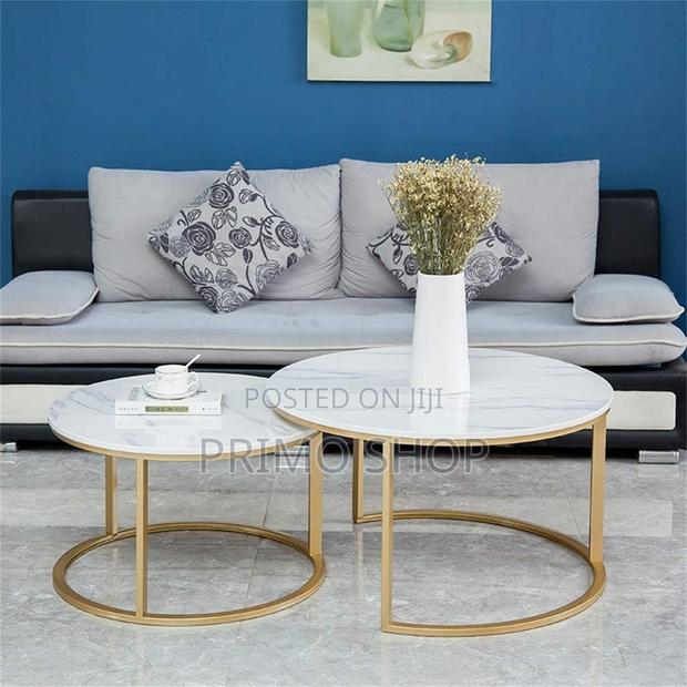 Round Marble Coffee Table -2pcs - thumbnail 8