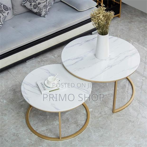 Round Marble Coffee Table -2pcs - thumbnail 9