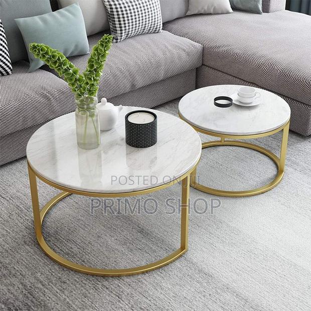 Round Marble Coffee Table -2pcs - main view