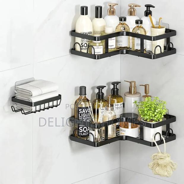 3pcs Set Corner Shower Caddy Shelf/Bathroom Organizer-Sen