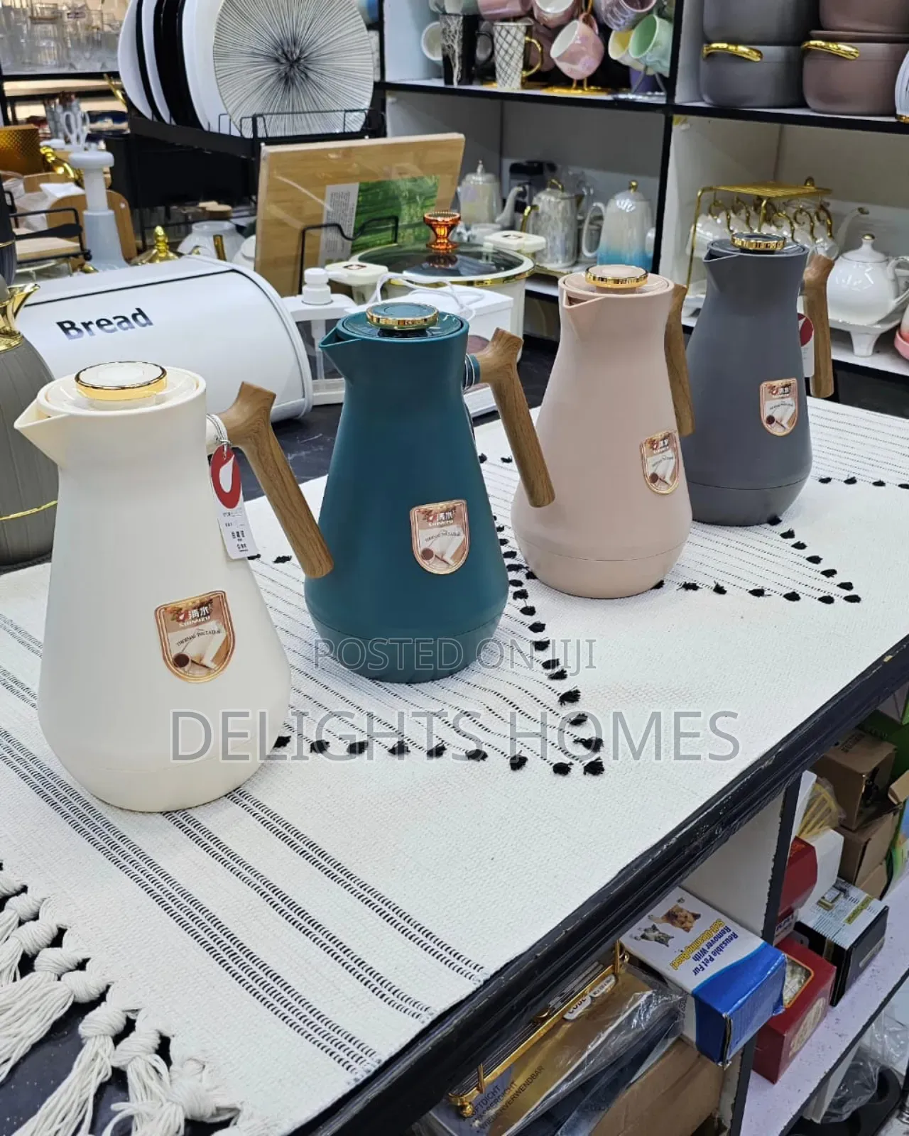 Wooden Handle Vacuum Flask* 1.45l-Sen