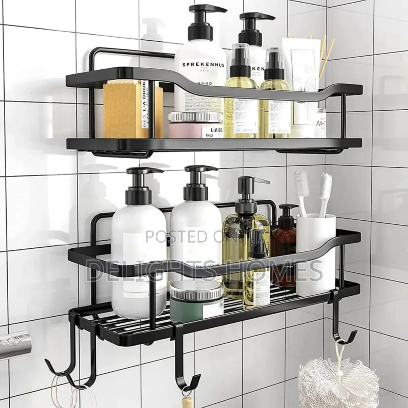 2pcs Shower Caddy Shelf/Bathroom Organizer-Sen