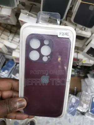 Maroon Glass Camera Protector Premium Case for iPhone 15 Pro