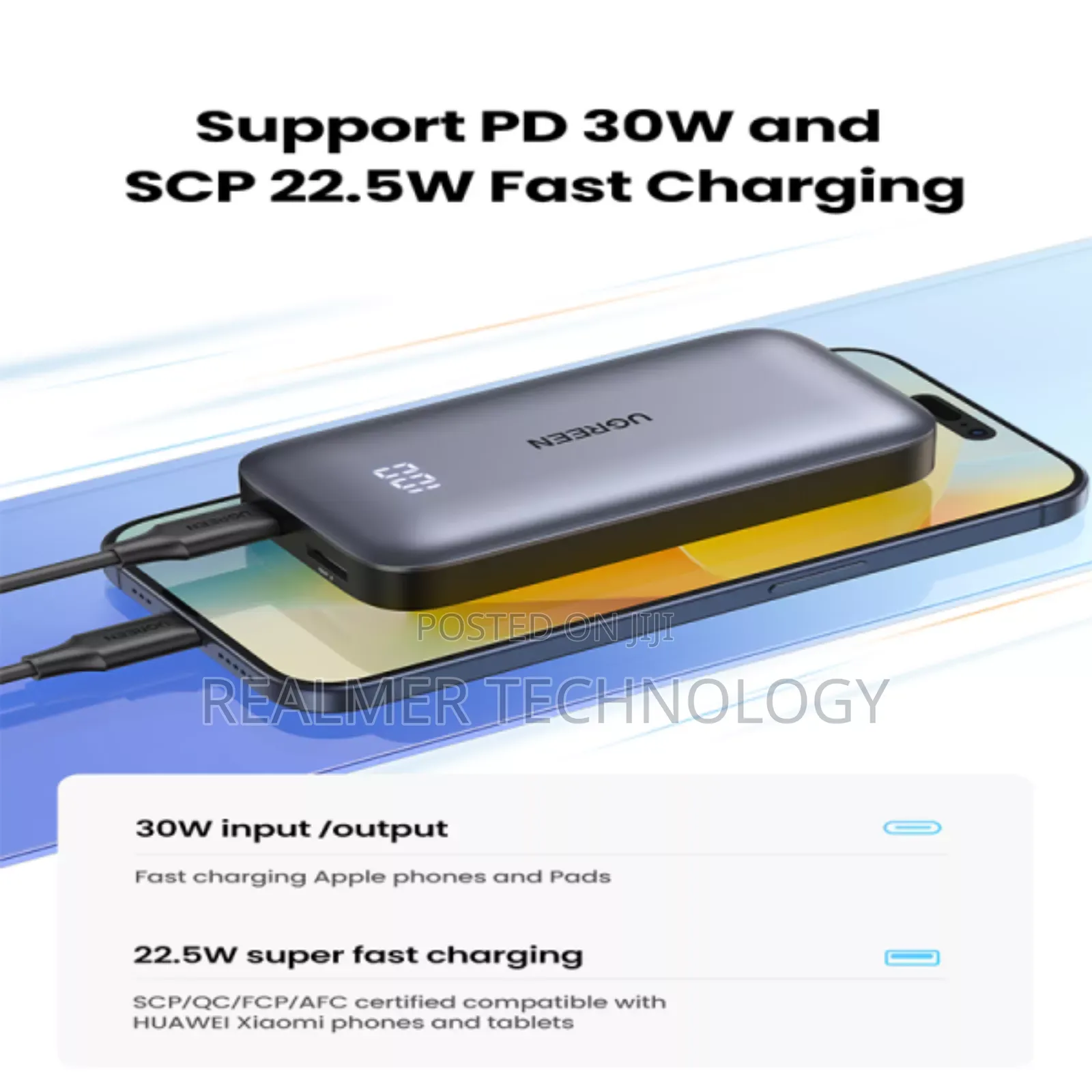 Ugreen Nexode 10000mah 30W Two-Way Fast Charging Power Bank
