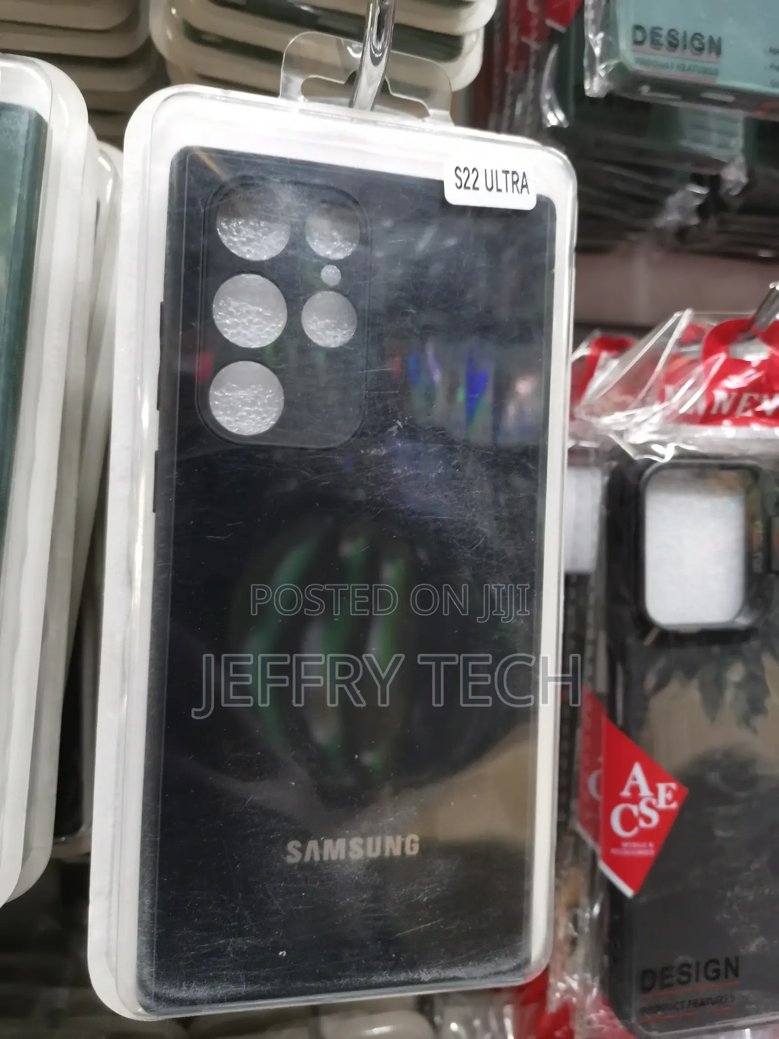 Samsung S22 Ultra Back Glass Case,Luxury Look Case L Hi
