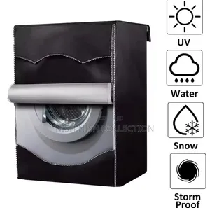 Black Waterproof Washing Machine Cover