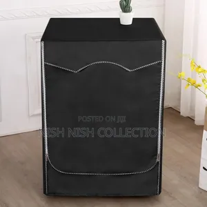 Black Waterproof Washing Machine Cover