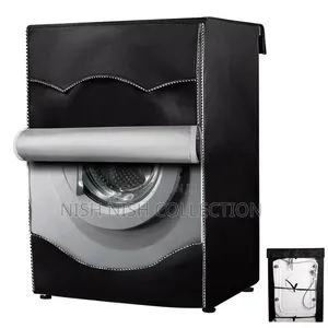 Black Waterproof Washing Machine Cover