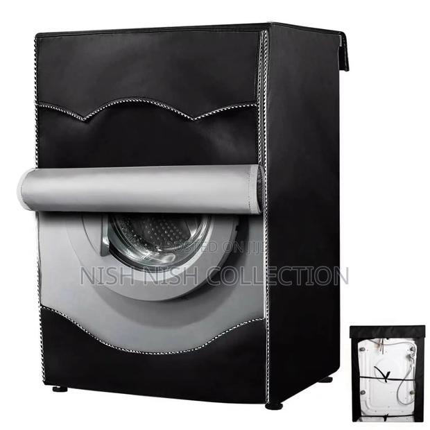 Black Waterproof Washing Machine Cover - thumbnail 3