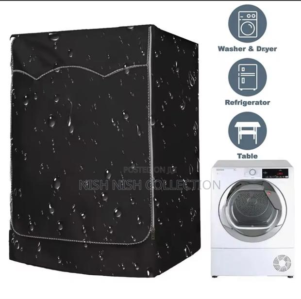 Black Waterproof Washing Machine Cover - thumbnail 4