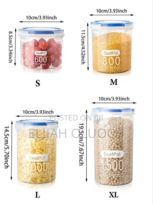 Airtight Food/Cereal Containers Set of 4