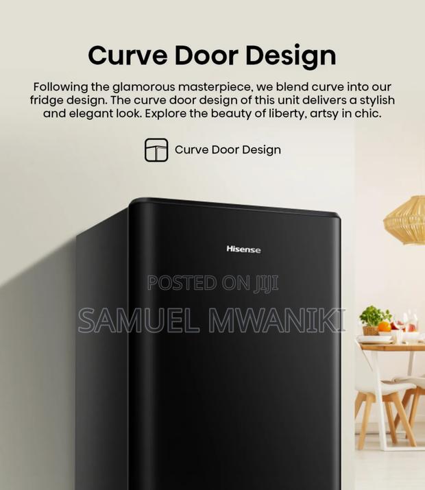 Hisense Refrigerator 176 Liters Single Door Defrost (Black) - thumbnail 3