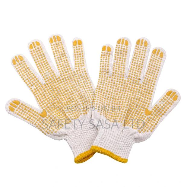 Cotton Grip Gloves Safety Working Gloves