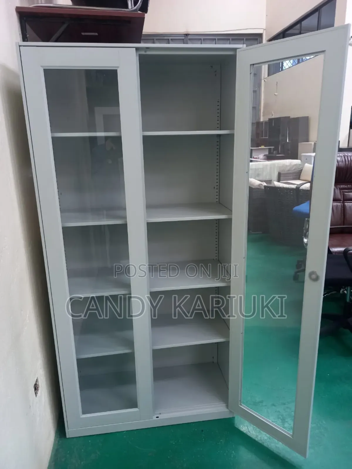 Full Glass 2 Door File Cabinet