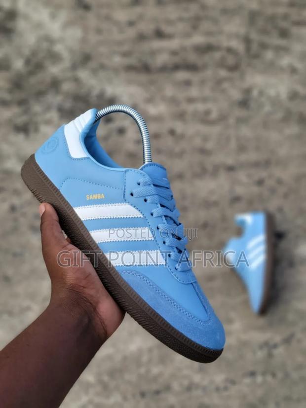Sky Blue Adidas Samba Unisex Sneakers - thumbnail 2