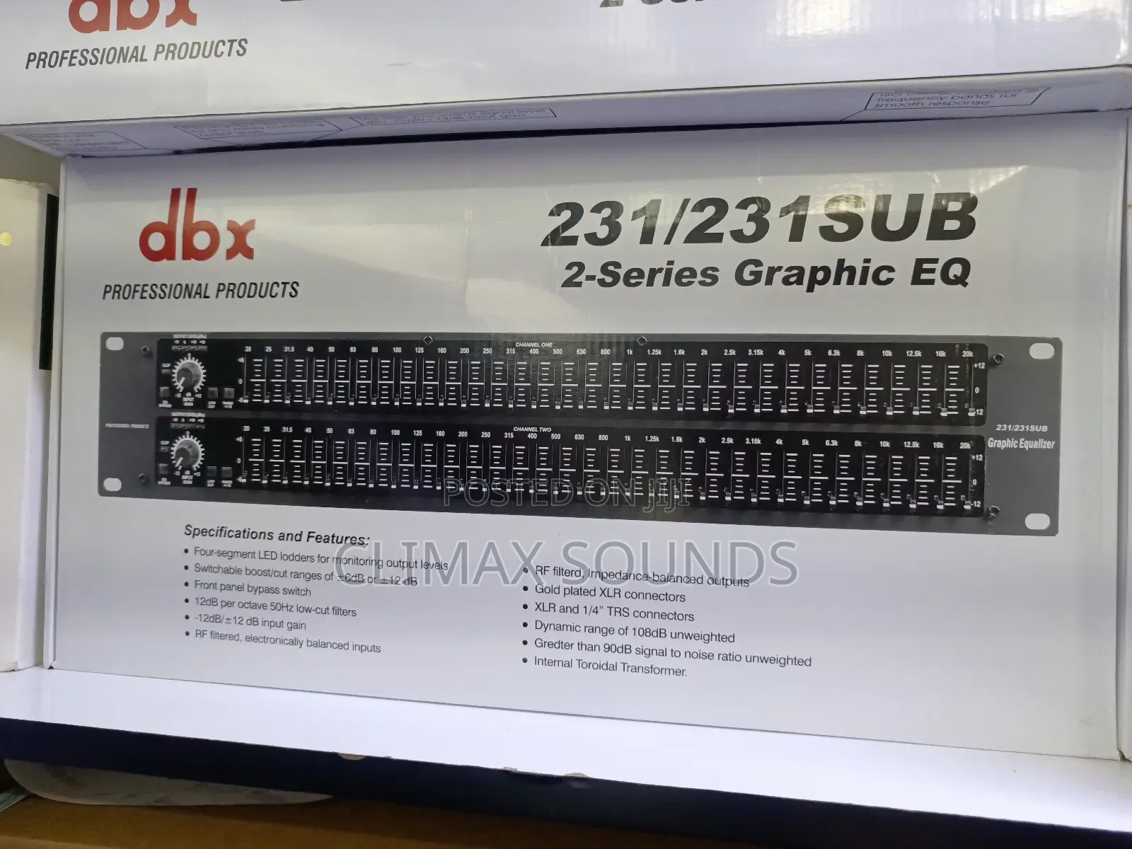 DBX Graphic Equaliser 231/231 Sub