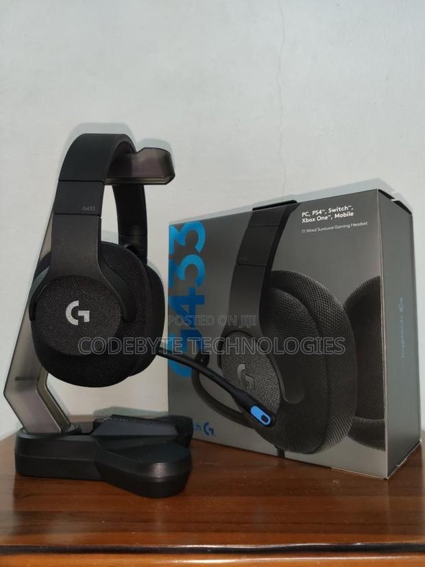 Logitech G433 7.1 Surround Gaming Headset Triple Black - main view