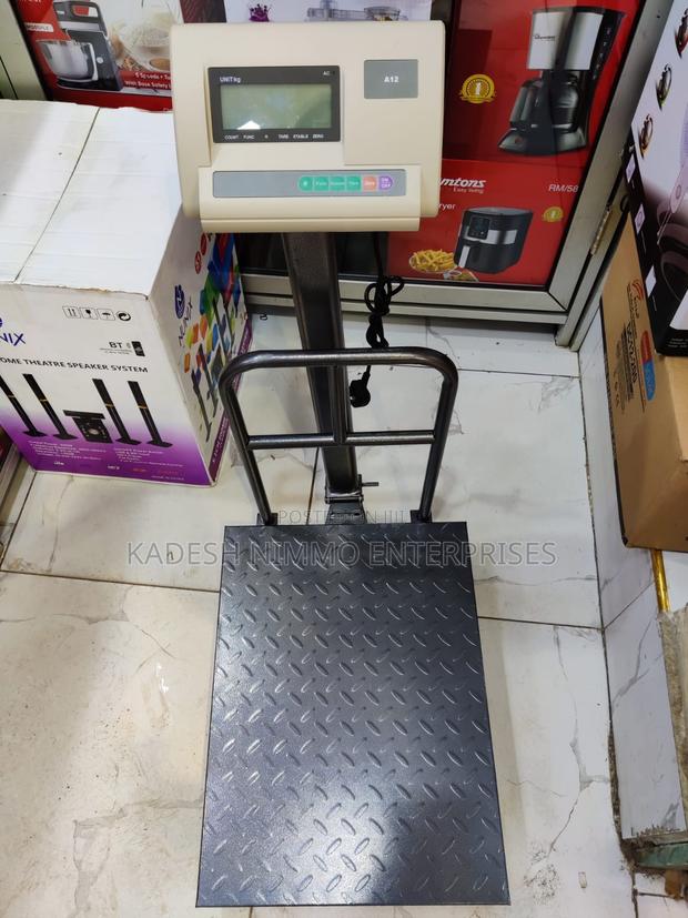 Digital Platform Weighing Scale 300kgs With Wheels and Guard - main view