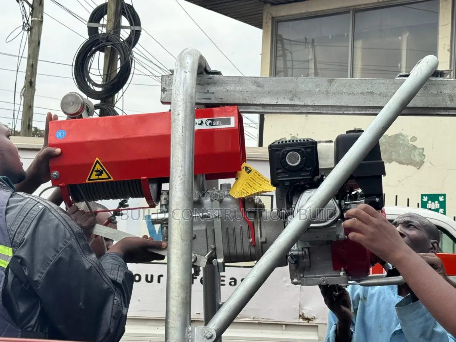 Double Bucket Concrete Hoist.