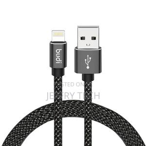 Budi USB to Lightning 3 Meter 2.4A Braided Cable – Black DC2 - thumbnail 2