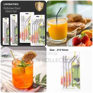 5pc Stainless Steel Reusable Straws