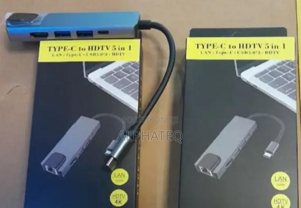 5-in-1 USB C Hub Type-C Docking Station Multiport Adapter