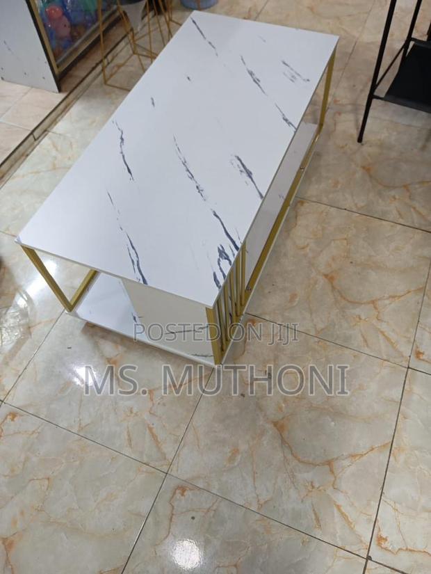 Modern Marble Textured Coffee Table - thumbnail 2