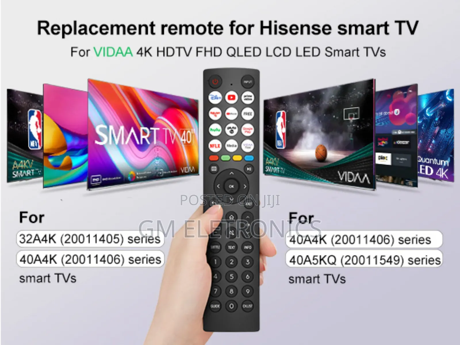 Hisense En2q36h Remote:Vidaa HDTV FHD Qled LCD LED Smart
