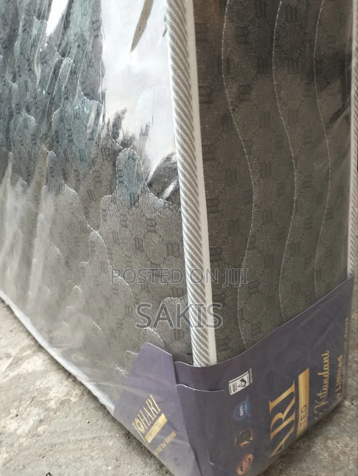 6 X 6 X 8" Johari High Density Quilted Mattresses. Free Delivery