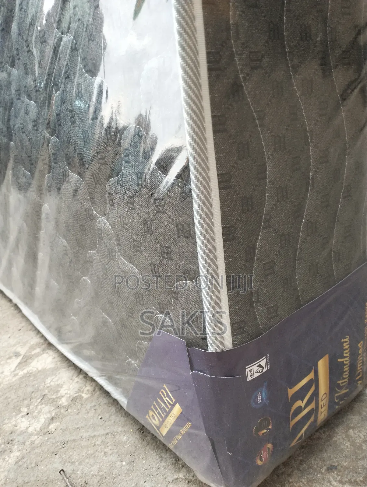 6 X 6 X 8" Johari High Density Quilted Mattresses. Free Delivery