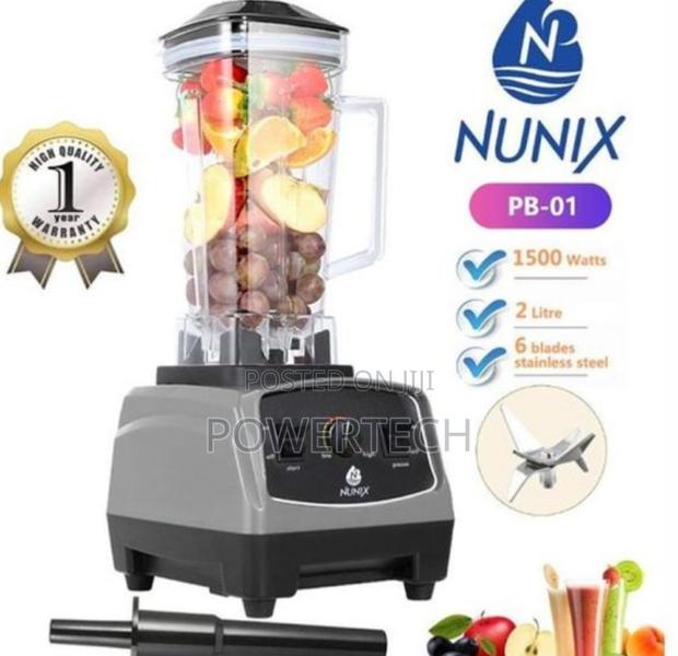 Nunix Heavy Duty Professional Commercial Blender - Grey - main view