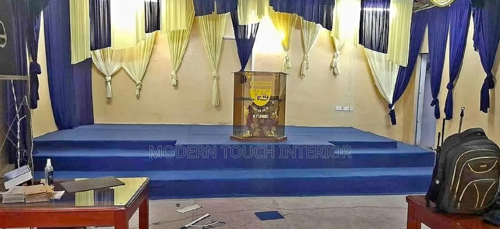 Blue Wall to Wall Church Carpet