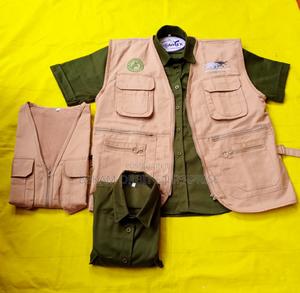 Customized Twill Safari Outfit (Shirt ( Sleeveless Jacket)