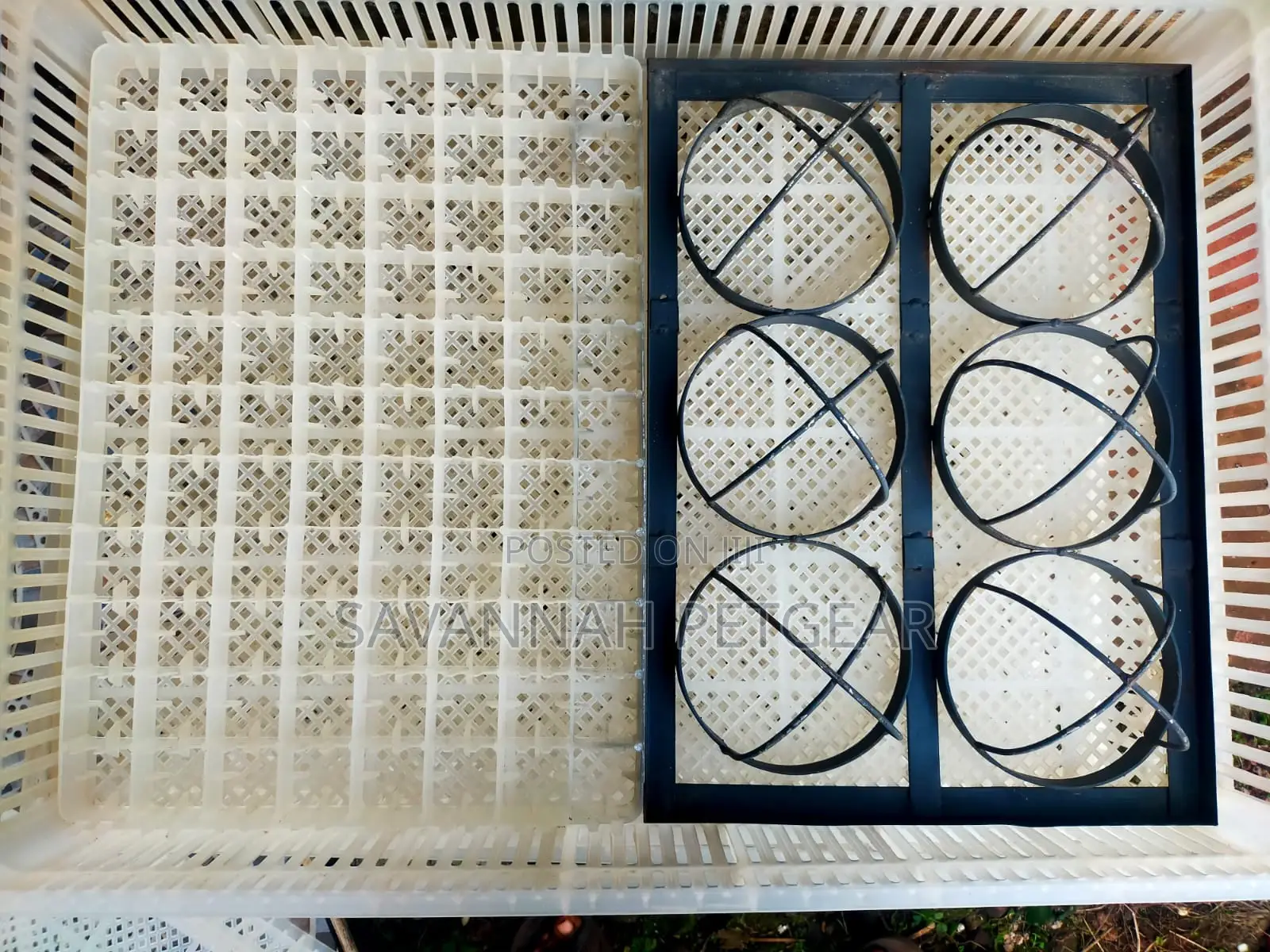 Used 6 Ostrich Egg Setter Trays for Incubator - Metallic