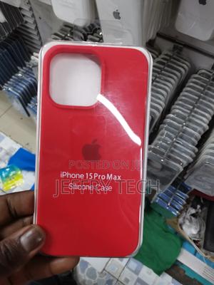 Red Silicon Case for iPhone 15 Pro Max - thumbnail 2