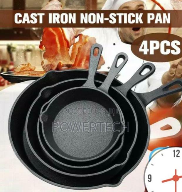 4pcs Cast Iron Frying Pan/Skillet - main view