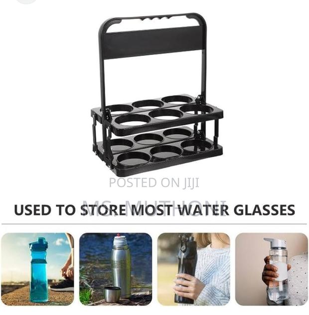 *Portable Foldable 6 Bottle Organizer Carrier Rack - thumbnail 6
