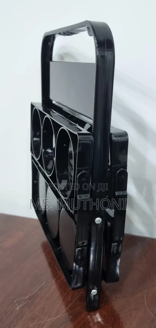 *Portable Foldable 6 Bottle Organizer Carrier Rack