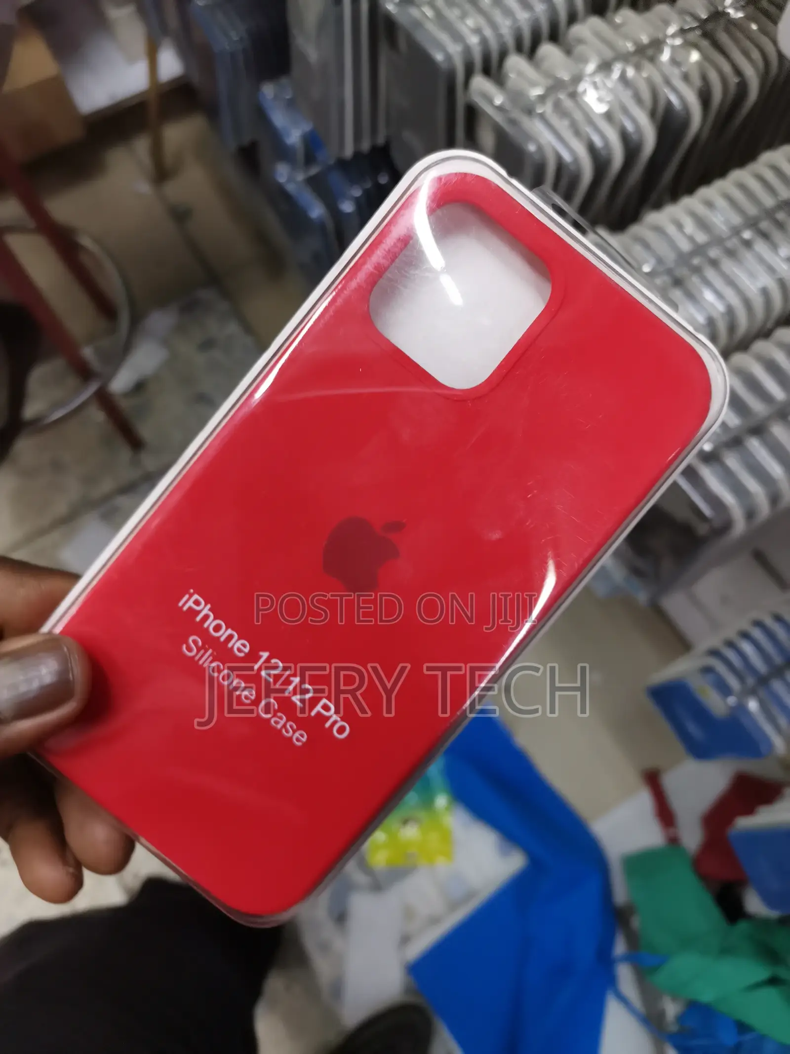 Silicone Case for (For iPhone 12, 12 Pro) - (Product) RED