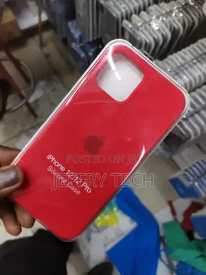 Silicone Case for (For iPhone 12, 12 Pro) - (Product) RED