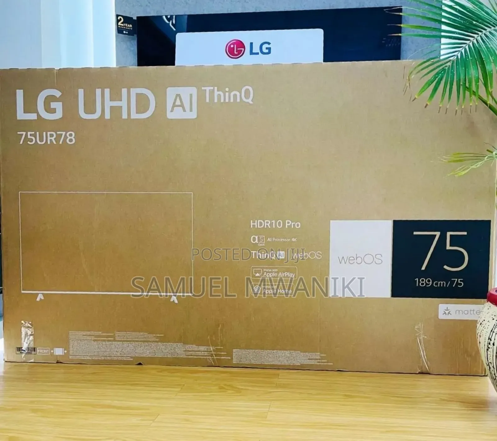 LG 75′′ Ur78 Ai Thinq Webos Uhd Hdr10 TV Magic Remote