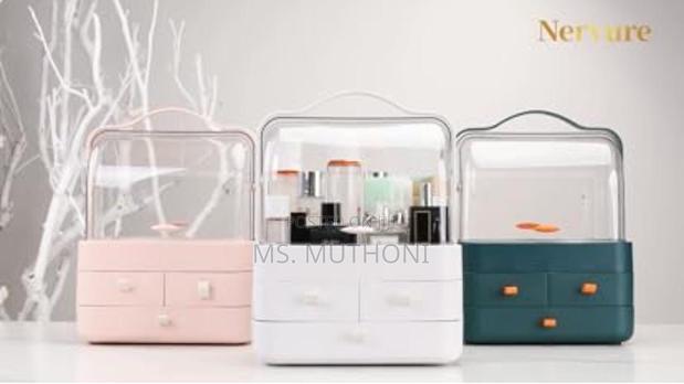 Acrylic 3 Drawers Dome Cosmetics Organizer - thumbnail 5