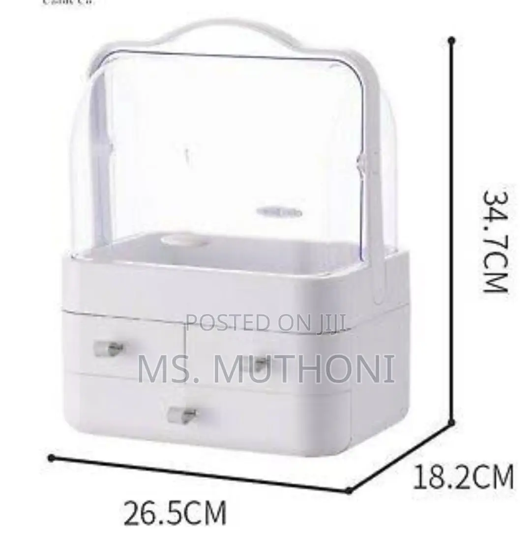 Acrylic 3 Drawers Dome Cosmetics Organizer