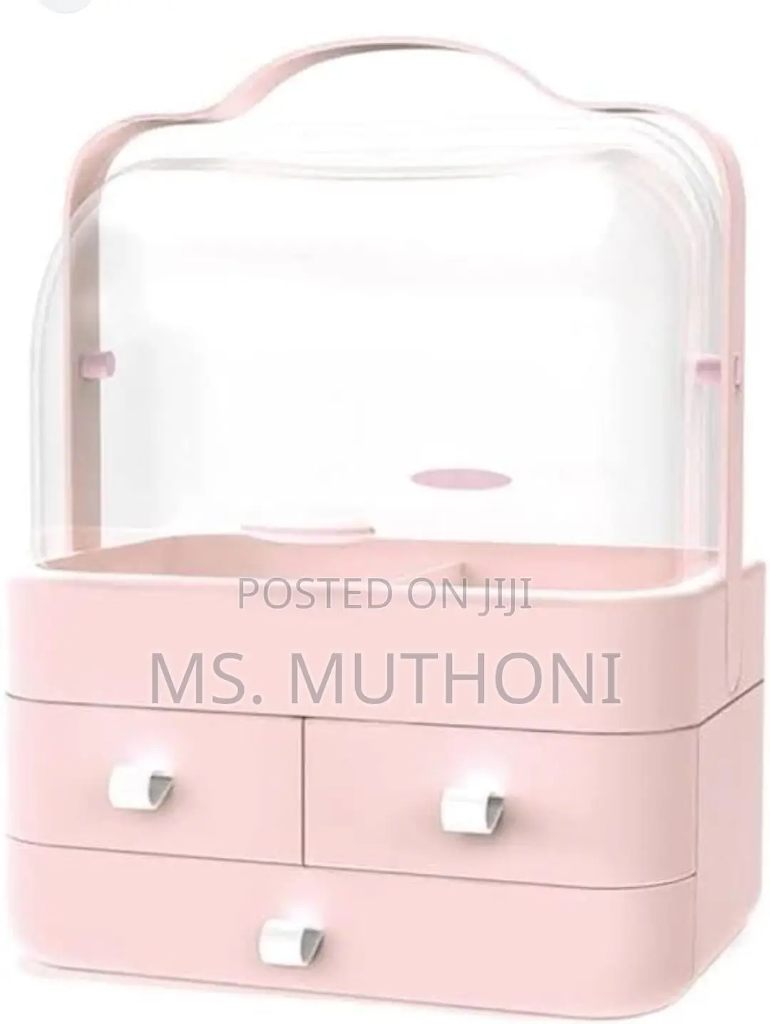 Acrylic 3 Drawers Dome Cosmetics Organizer