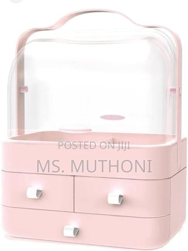 Acrylic 3 Drawers Dome Cosmetics Organizer - thumbnail 8