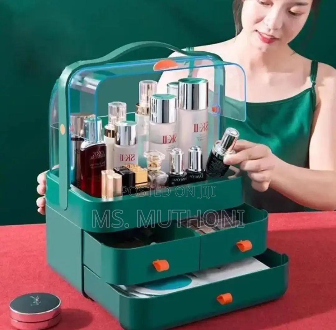Acrylic 3 Drawers Dome Cosmetics Organizer