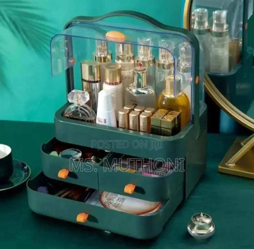 Acrylic 3 Drawers Dome Cosmetics Organizer